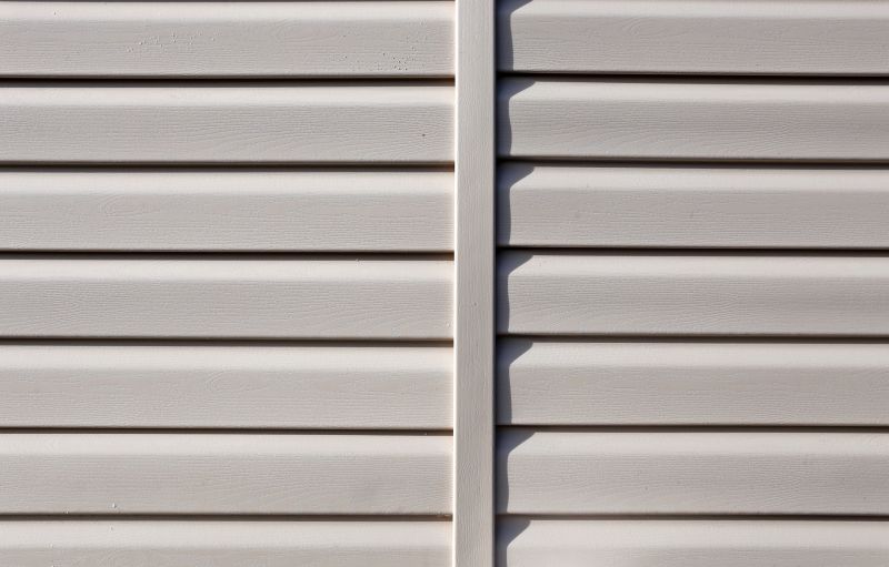 Close-up of vinyl siding panels